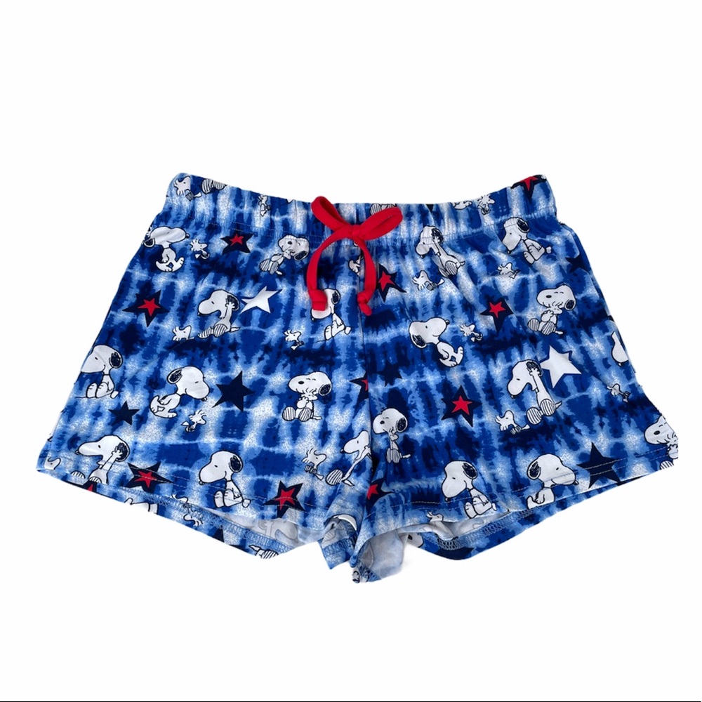 Peanuts Snoopy Ice Cream Pajama Set, Red, Blue - Picture 5 of 14